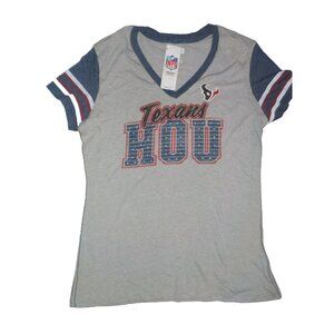 NWT Houston Texans Women's T-Shirt w/ Rhinestones Large - NFL Team Apparel